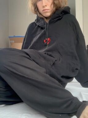 Black Hoodie “Herbarium” — Local Georgian Brand — XXL